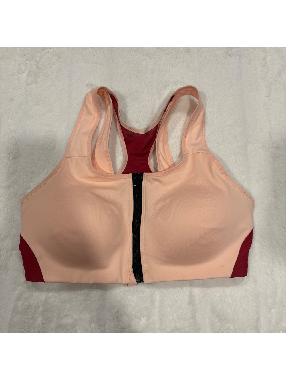 Nike Dri-FIT Women's Medium Pink and Burgundy Sports Bra Polyester